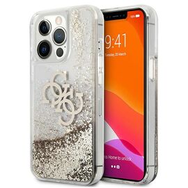 Guess 4G Big Liquid Glitter case for iPhone 13 Pro Max 6.7" - gold | Techbox