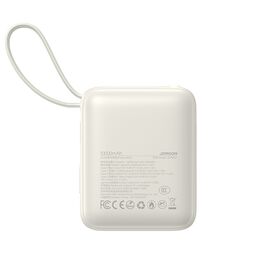 Joyroom JR-PBF27 10000mAh 22.5W Powerbank with Built-in USB-C and Lightning Cables - White - Travel Chargers - Smartphone Chargers - Techbox