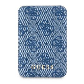Guess Powerbank inductive 15W GUPB5FP4EMGB 5000mAh blue/blue 4G Leather Metal Logo MagSafe - Powerbanks - Smartphone Chargers - Techbox