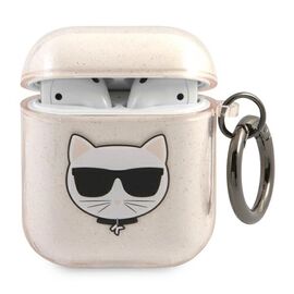 Karl Lagerfeld Glitter Choupette Case for AirPods 1 / 2 - Gold - Smartphone Accessories - Cables & Accessories - Techbox