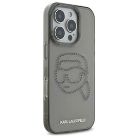 Karl Lagerfeld KLHCP16XHKHDCELK iPhone 16 Pro Max 6.9" black/black hardcase IML Rhinestones Karl Head
