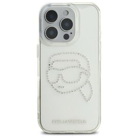 Karl Lagerfeld KLHCP16XHKHDCELT iPhone 16 Pro Max 6.9" transparent hardcase IML Rhinestones Karl Head