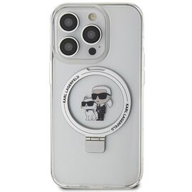 Karl Lagerfeld KLHMP15LHMRSKCH iPhone 15 Pro 6.1" white/white hardcase Ring Stand Karl&amp;Choupette MagSafe