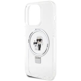 Karl Lagerfeld KLHMP15LHMRSKCH iPhone 15 Pro 6.1" white/white hardcase Ring Stand Karl&amp;Choupette MagSafe