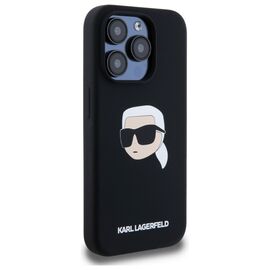 Karl Lagerfeld KLHMP15LSKHPPLK iPhone 15 Pro 6.1" black/black hardcase Silicone Karl Head Print MagSafe
