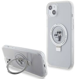 Karl Lagerfeld KLHMP15MHMRSKCH iPhone 15 Plus / 14 Plus 6.7" white/white hardcase Ring Stand Karl&amp;Choupette MagSafe