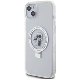 Karl Lagerfeld KLHMP15MHMRSKCH iPhone 15 Plus / 14 Plus 6.7" white/white hardcase Ring Stand Karl&amp;Choupette MagSafe
