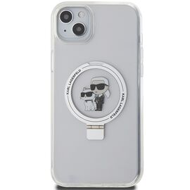Karl Lagerfeld KLHMP15MHMRSKCH iPhone 15 Plus / 14 Plus 6.7" white/white hardcase Ring Stand Karl&amp;Choupette MagSafe