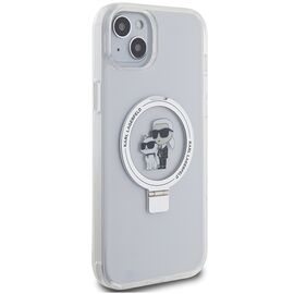 Karl Lagerfeld KLHMP15MHMRSKCH iPhone 15 Plus / 14 Plus 6.7" white/white hardcase Ring Stand Karl&amp;Choupette MagSafe