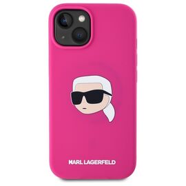 Karl Lagerfeld KLHMP15SSKHPPLF iPhone 15 6.1" fuchsia/fuschia hardcase Silicone Karl Head Print MagSafe
