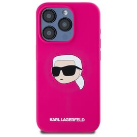 Karl Lagerfeld KLHMP15XSKHPPLF iPhone 15 Pro Max 6.7" fuchsia/fuschia hardcase Silicone Karl Head Print MagSafe