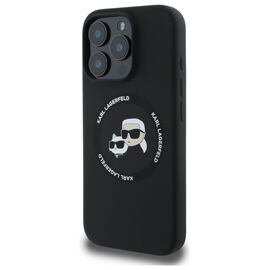 Karl Lagerfeld KLHMP16XSKCHTCK iPhone 16 Pro Max 6.9" black/black hardcase Silicone Karl&amp;Choupette Heads MagSafe