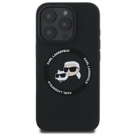 Karl Lagerfeld KLHMP16XSKCHTCK iPhone 16 Pro Max 6.9" black/black hardcase Silicone Karl&amp;Choupette Heads MagSafe
