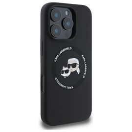 Karl Lagerfeld KLHMP16XSKCHTCK iPhone 16 Pro Max 6.9" black/black hardcase Silicone Karl&amp;Choupette Heads MagSafe
