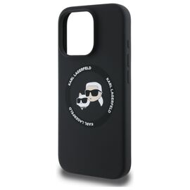 Karl Lagerfeld KLHMP16XSKCHTCK iPhone 16 Pro Max 6.9" black/black hardcase Silicone Karl&amp;Choupette Heads MagSafe