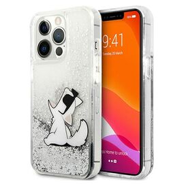 Karl Lagerfeld Liquid Glitter Choupette Fun case for iPhone 13 Pro Max 6.7" - silver | Techbox