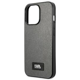 Karl Lagerfeld Saffiano Plaque Case for iPhone 13 Pro Max 6.7" - Silver | Techbox