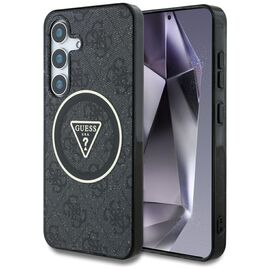 Guess 4G Glitter Triangle Buttons MagSafe Case for Samsung Galaxy S25 Plus Black | Techbox