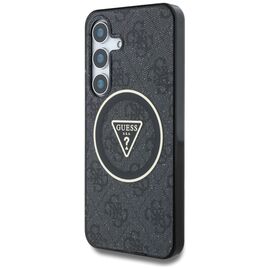 Guess 4G Glitter Triangle Buttons MagSafe Case for Samsung Galaxy S25 Plus Black | Techbox
