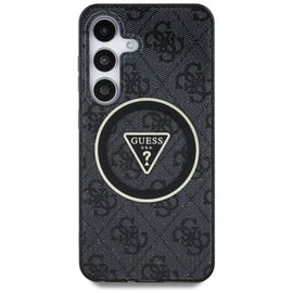 Guess 4G Glitter Triangle Buttons MagSafe Case for Samsung Galaxy S25 Plus Black | Techbox