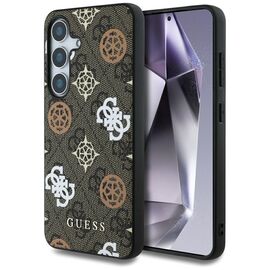 Guess 4G Printed Colored Peony Pattern MagSafe case for Samsung Galaxy S25 brown | Techbox