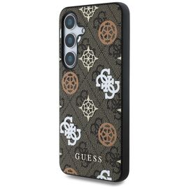 Guess 4G Printed Colored Peony Pattern MagSafe case for Samsung Galaxy S25 brown | Techbox