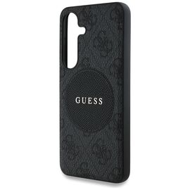 Guess 4G Round Patch Classic Logo MagSafe case for Samsung Galaxy S25 Plus black | Techbox
