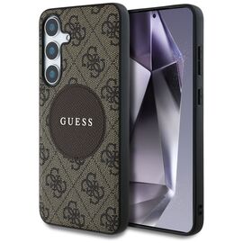 Guess 4G Round Patch Classic Logo MagSafe Case for Samsung Galaxy S25 Plus Brown | Techbox