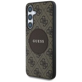 Guess 4G Round Patch Classic Logo MagSafe Case for Samsung Galaxy S25 Plus Brown | Techbox
