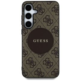 Guess 4G Round Patch Classic Logo MagSafe Case for Samsung Galaxy S25 Plus Brown | Techbox