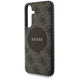 Guess 4G Round Patch Classic Logo MagSafe Case for Samsung Galaxy S25 Plus Brown | Techbox