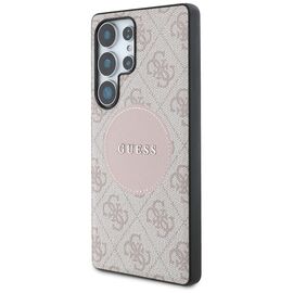 Guess 4G Round Patch Classic Logo MagSafe Case for Samsung Galaxy S25 Ultra Pink | Techbox