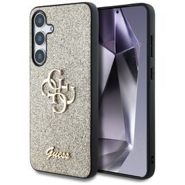 Guess Fixed Glitter Big 4G Metal Logo case for Samsung Galaxy S25 gold | Techbox