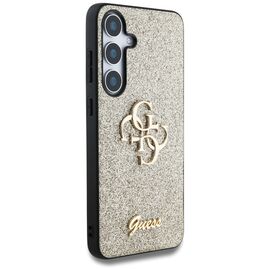 Guess Fixed Glitter Big 4G Metal Logo case for Samsung Galaxy S25 gold | Techbox