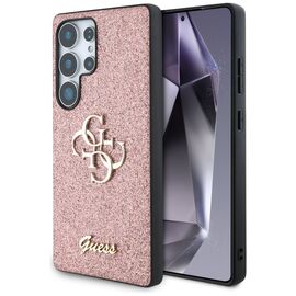 Guess Fixed Glitter Big 4G Metal Logo Case for Samsung Galaxy S25 Ultra Pink | Techbox
