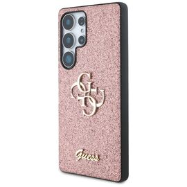 Guess Fixed Glitter Big 4G Metal Logo Case for Samsung Galaxy S25 Ultra Pink | Techbox