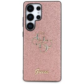 Guess Fixed Glitter Big 4G Metal Logo Case for Samsung Galaxy S25 Ultra Pink | Techbox