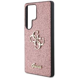 Guess Fixed Glitter Big 4G Metal Logo Case for Samsung Galaxy S25 Ultra Pink | Techbox