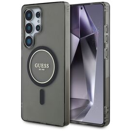 Guess Glitter Circle Classic Logo MagSafe case for Samsung Galaxy S25 Ultra black | Techbox
