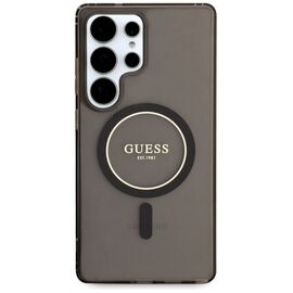 Guess Glitter Circle Classic Logo MagSafe case for Samsung Galaxy S25 Ultra black | Techbox