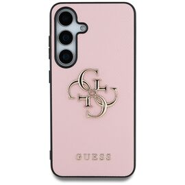 Guess Grained Big 4G Logo Small Classic Logo case for Samsung Galaxy S25 Plus pink - Samsung Cases - Cases - Techbox