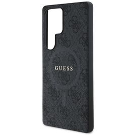 Guess Leather 4G Colored Ring Classic Logo MagSafe Case Samsung Galaxy S25 Ultra black | Techbox