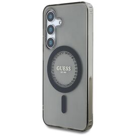 Guess Rhinestones Printed Classic Logo MagSafe Samsung Galaxy S25 case black - Samsung Cases - Cases - Techbox