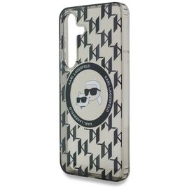 Case Karl Lagerfeld Button Karl&amp;Choupette Heads On KL Pattern MagSafe Samsung Galaxy S25 black - Samsung Cases - Cases - Techbox
