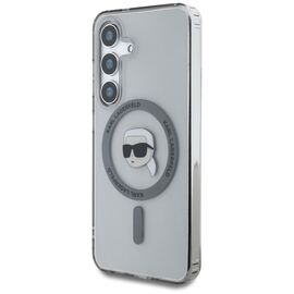 Case Karl Lagerfeld Button Karl Head Printed Logo MagSafe Samsung Galaxy S25 black - Samsung Cases - Cases - Techbox