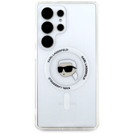 Case Karl Lagerfeld Button Karl Head Printed Logo MagSafe Samsung Galaxy S25 Ultra white - Samsung Cases - Cases - Techbox