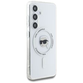Case Karl Lagerfeld Button Karl Head Printed Logo MagSafe Samsung Galaxy S25 white | Techbox