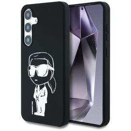Case Karl Lagerfeld Silicone Graffiti Ikonik Printed Logo MagSafe Samsung Galaxy S25 black | Techbox