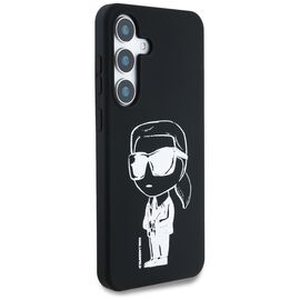 Case Karl Lagerfeld Silicone Graffiti Ikonik Printed Logo MagSafe Samsung Galaxy S25 black | Techbox