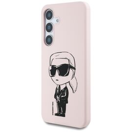 Case Karl Lagerfeld Silicone Graffiti Ikonik Printed Logo MagSafe Samsung Galaxy S25 pink - Uncategorized Cases (2) - Cases - Techbox